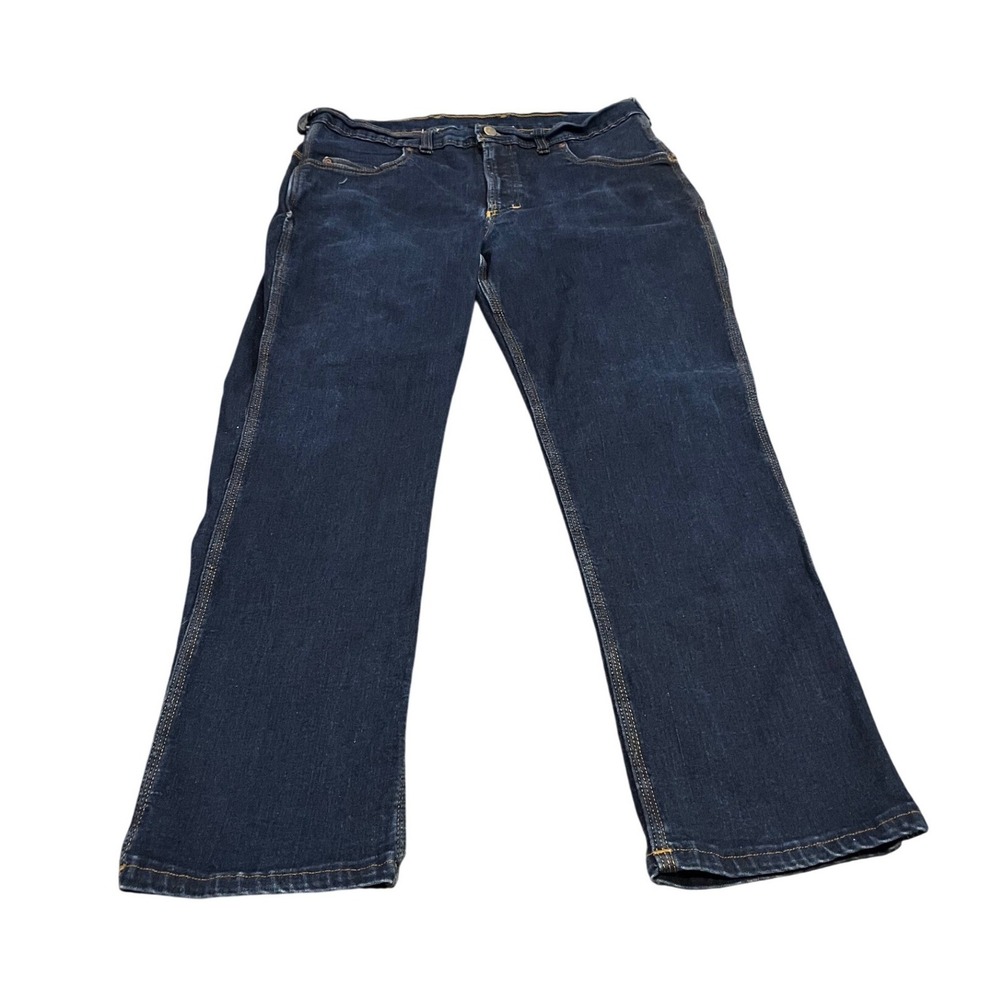 Origin Legit Fit Jeans 36x29 Dark Wash Indigo Denim Made in USA Maine Rugged